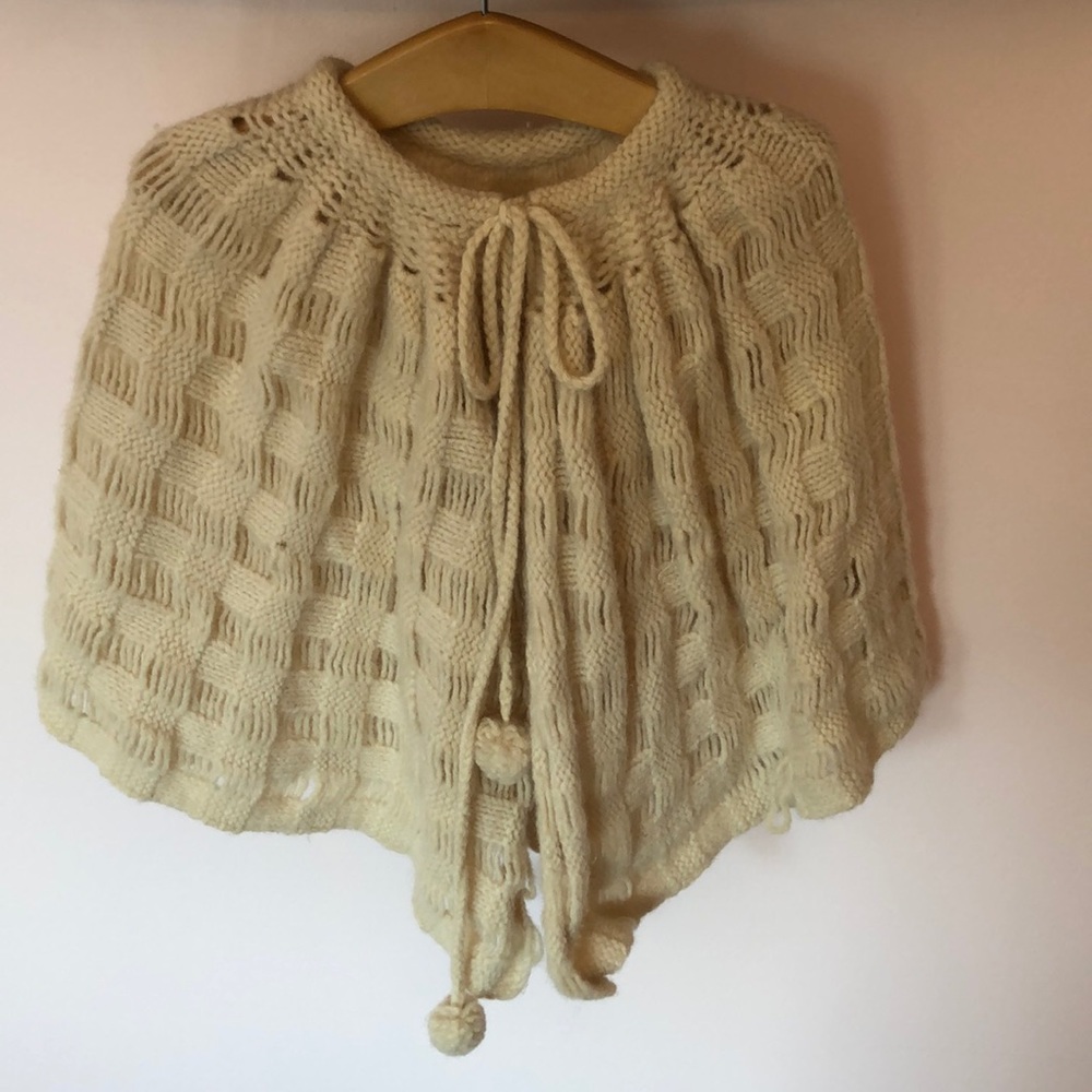 Antique vintage crochet weaved shawl jacket girls